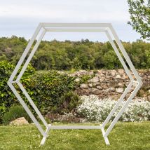 Arche Mariage Bois Double Hexagonale 2M