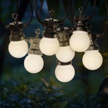 Guirlande Guinguette 10M 20 Bulbes blanc chaud + 3M de câble