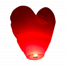 Lanterne Volante Coeur Rouge
