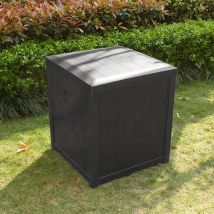 Petit Coffre de Jardin Gris Anthracite 120 L 56x56x62 CM