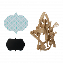 Kit 25 Pièces Diy Carton Bleu et Naturelle