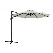 Parasol Déporté Octogonal Beige en Aluminium