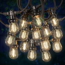 Guirlande Guinguette 100M Filament LED 100 Bulbes