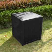 Petit Coffre de Jardin Noir 120 L 56x56x62 CM