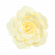 Fleur En Papier Rose Jaune Pâle 30 cm
