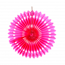 Rosace papier 30 cm Fuchsia