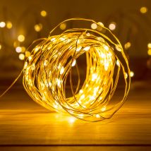 Guirlande Or 100 Micro LED Blanc Chaud 10M