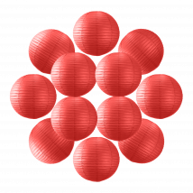 Lot de 12 Boules Japonaises Rouge 50 cm