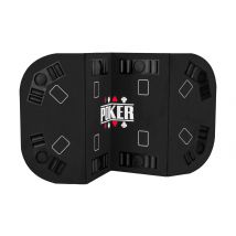 Plateau de Poker 8 Joueurs - Pliable en 4 Parties - Noir