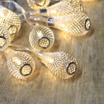 Guirlande Lumineuse Bulbes Métalliques Argent
