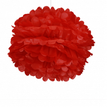 Deco Mariage, Fête, Anniversaire Pompons Rouge 50Cm (Lot De 4 Pièces)