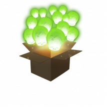 Lanterne Volante Balloon Vert x50