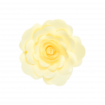 Fleur En Papier Rose Jaune Pâle 20 cm