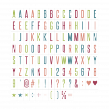 Set de Lettres Couleur pour LightBox