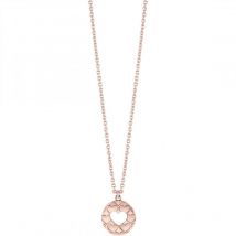 Ladies Guess Rose Gold Plated Heart Devotion Necklace