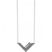 Ladies Guess Black Ion-plated Steel Triometric Necklace