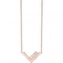 Ladies Guess Rose Gold Plated Triometric Necklace