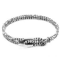 Anchor & Crew Sterling Silver White Noir Padstow Bracelet