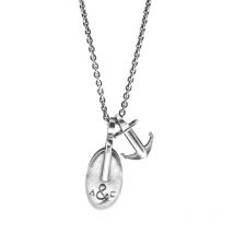Anchor & Crew Sterling Silver London & Mini Anchor Necklace