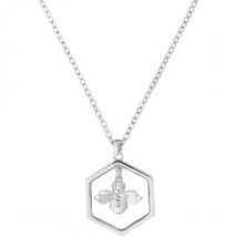 Ladies Ted Baker Silver Plated Beelia Bumble Bee Hex Necklace