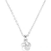 Ladies Ted Baker Silver Plated Parnela Polished Flower Necklace