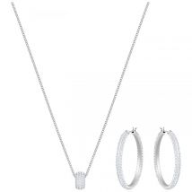 Ladies Swarovski Silver Plated Stone Earring & Necklace Set