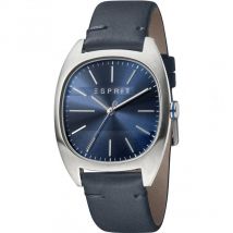 Esprit Infinity Men's Watch featuring a Dark Blue Leather Strap and Dark Blue Dial