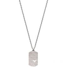 Mens Emporio Armani Stainless Steel Crafted Decoration Necklace