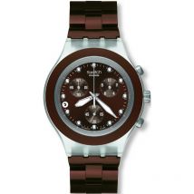Mens Swatch Full-Blooded Earth Chronograph Watch