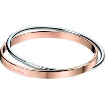 Ladies CALVIN KLEIN Two-tone steel/gold plate Small Coil Bangle