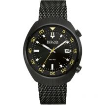 Mens Bulova Quartz Accutron II Lobster Black Ion-plated Steel Watch