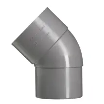 Martens Bocht 45° Verjongspie Lijm - Pvc - Grijs - 80mm