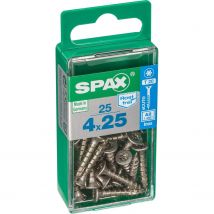 Spax Rvs Schroef Centreerkop - Verzonken Kruiskop T-star Plus T20 4cut 4x25mm 25 St