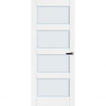 Cando Glasset - Voor Deur Manchester 83x211.5 - Satijn - Facet Geslepen - 4 Stuks