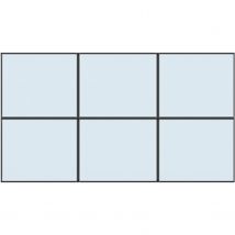 Cando Glas In Lood 6-ruits Dimension Cardiff 201,5 I 211,5x83cm