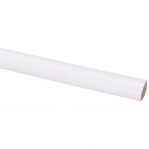 Kwartronde Lat Mdf Folie Wit 16x16mm 260cm