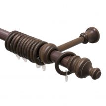 Gordijnroede Complete Set 160cm 28 Mm Walnoot