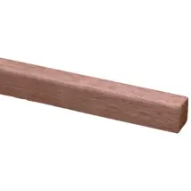 Glaslat - Hardhout - Onbehandeld - 19x16mm - 270cm