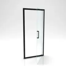 Aurlane Douchedeur Factory - Mat Zwart Aluminium Profiel - 6mm Veiligheidsglas - 80x200cm