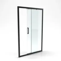 Aurlane Douche Schuifdeur Factory - Mat Zwart Aluminium Profiel - 140x200cm - 6mm Veiligheidsglas