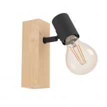 Eglo Wandspot Townshend 3 Hout Zwart E27