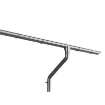 Weka Dakgootset - Verzinkt Staal - Zilver - Breedte 400cm - Voor Zadeldak