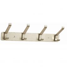 Hangstang 4 Haken, 295mm, Aluminium, Geborsteld Nikkel