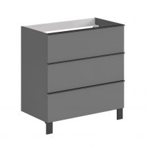 Allibert Wastafelonderkast Santiago 80cm Grijs Mat