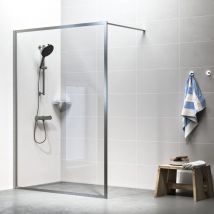 Sealskin - Inloopdouche Contour 120 X 200cm - Geborsteld Staal Profiel - 6 Mm Helder Glas