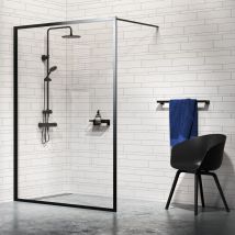 Sealskin - Inloopdouche Contour 120 X 200cm - Zwart Profiel - 6 Mm Helder Glas