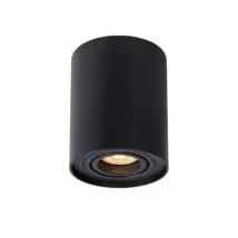 Lucide Opbouwspot Tube - Zwart - 9,6cm - Gu10