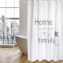 Msv Douchegordijn Home Grijs 180cm
