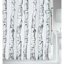 Spirella Douchegordijn Wood Zwart 180cm