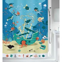 Spirella Douchegordijn Pirates Blauw 180cm